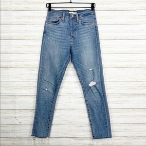 Levi's Women's Wedgie High Rise Skinny Ripped Jeans